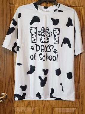 Source Unknown White and Black '101 Days of School' Short Sleeve Tee
